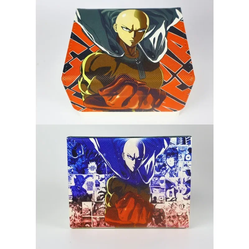 Ein Punch-Man Saitama selbst gemachte magnetische Attraktion Leder karte Aufbewahrung sbox Anime Klassiker Spieles ammlung Karten Spielzeug Geschenk