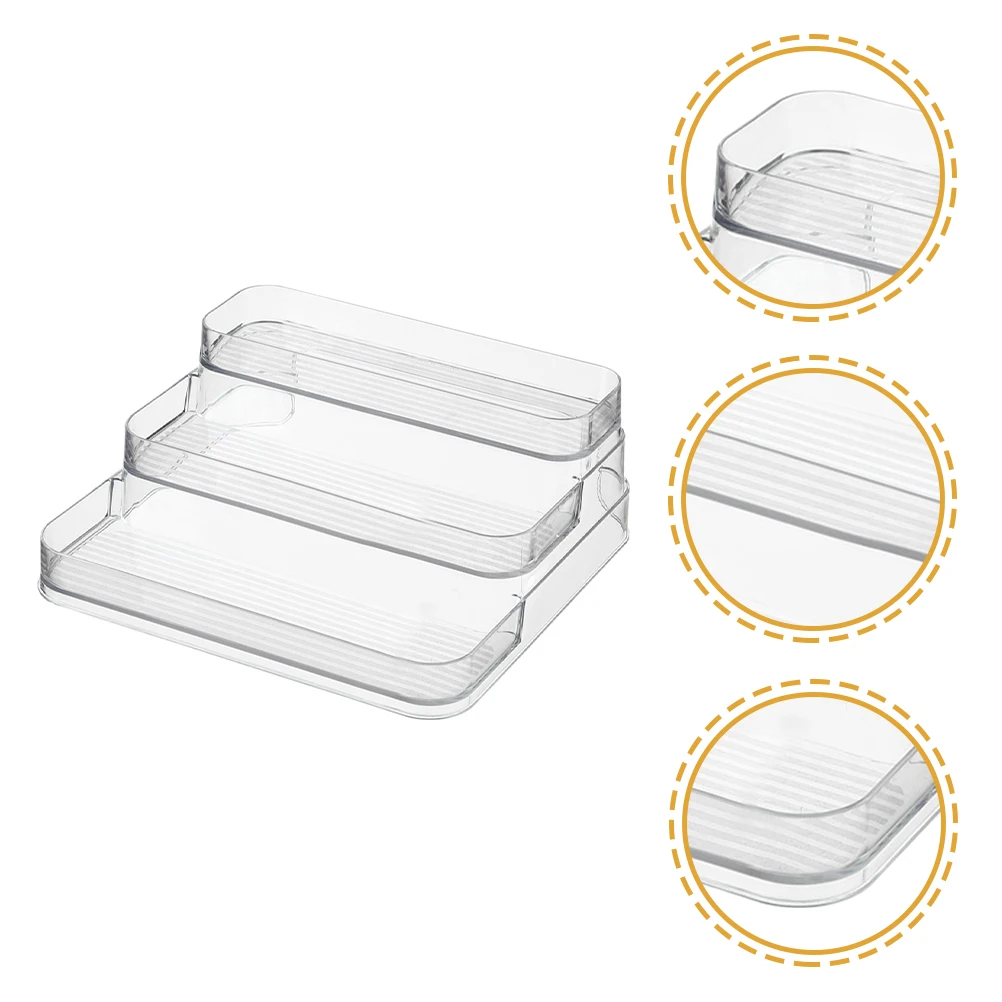

3 Tier Transparent Organizer For Holder Spice Rack Kitchen Cabinet Organizer Shelf Pet Bottle Storage
