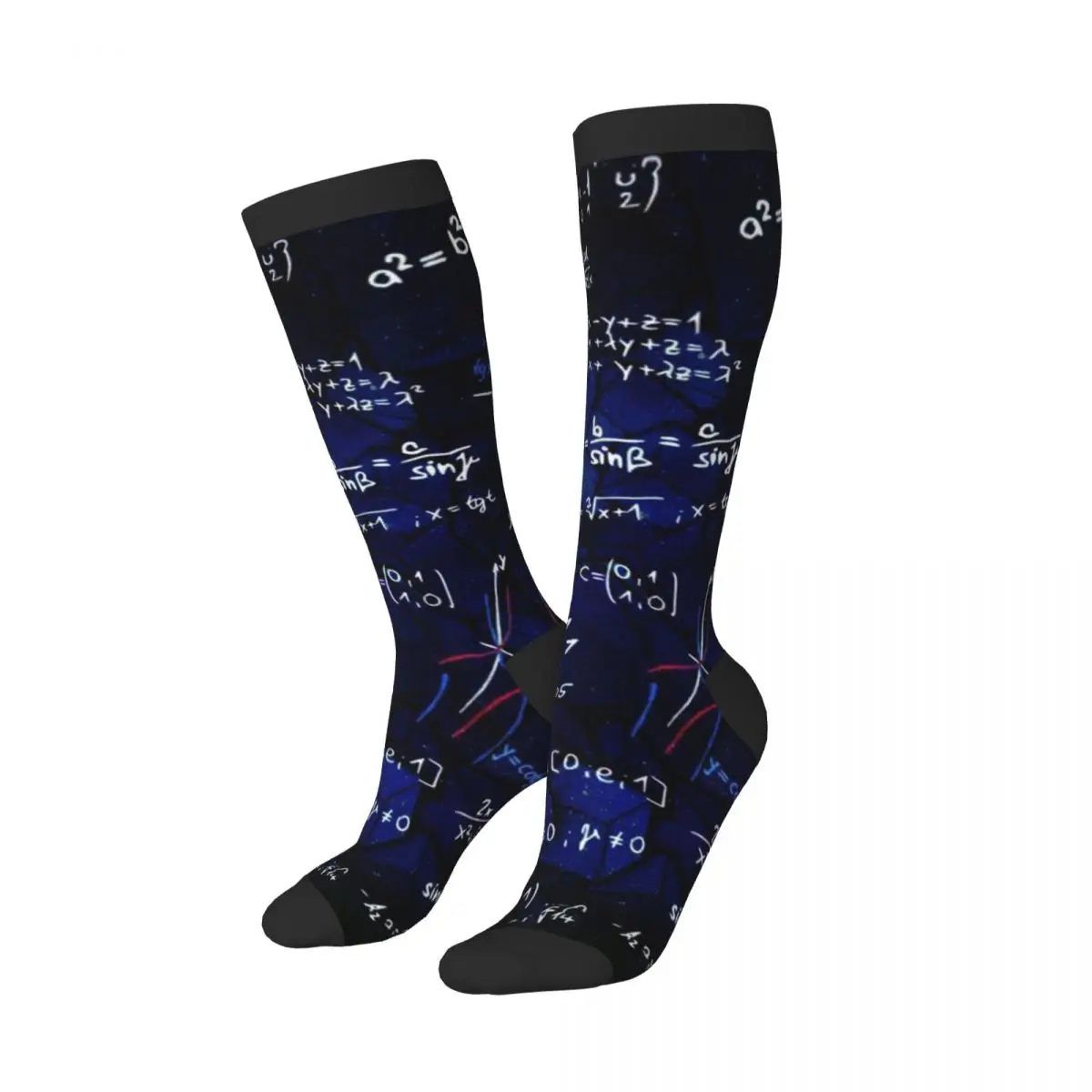 Mathematics Mathematical Formulas Print Socks Harajuku Business Sports Outdoor Long Sox