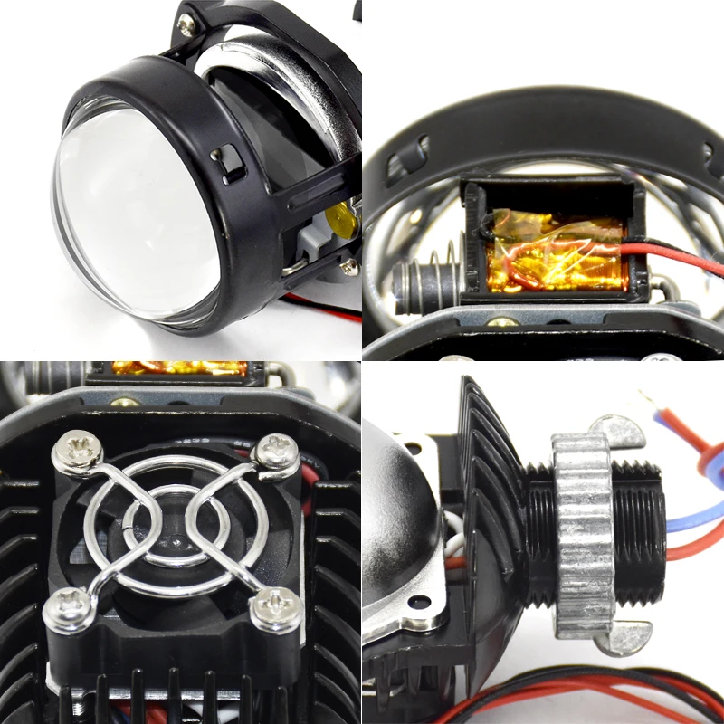RONAN 2.0inch Mini Bi-Led Projector Retrofit Lenses Car Headlight 5500K for H1 H4 H7 9005 9006 Motorcycle Light view 3
