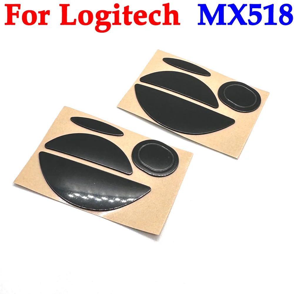 

20set/lot Mouse Feet Skates Pads For Logitech MX518 NEW wireless Mouse White Black Anti skid sticker connector