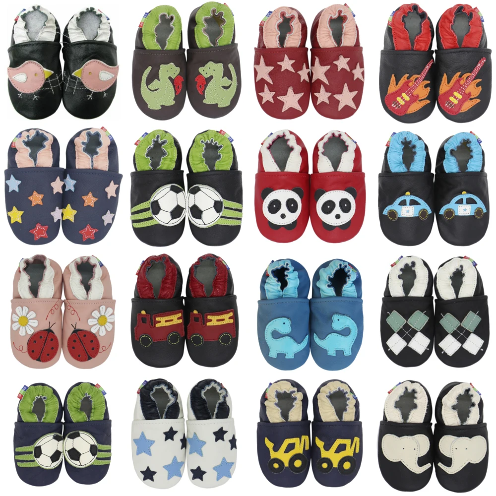 002Carozoo Cow Leather Baby Shoes Lovely Styles Baby Boys Girls First Walker Shoes Soft Sole Leather Baby Shoes Comfortable