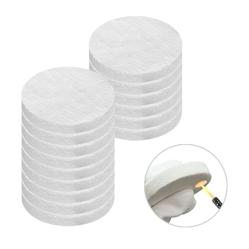 20 Chiếc Len Gốm Chịu Nhiệt Sợi Gốm Pad Sử Dụng Đơn Giản Để Phân Phối Nhiệt Đều Cho Nhiên Liệu Sinh Học Lò Sưởi