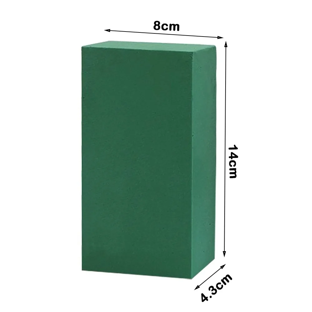 Green Flower Arrangement Foam Rectangle Shape Absorbent DIY Flower Holder Drying Wet Function Floral Foam Blocks Garden Supplies