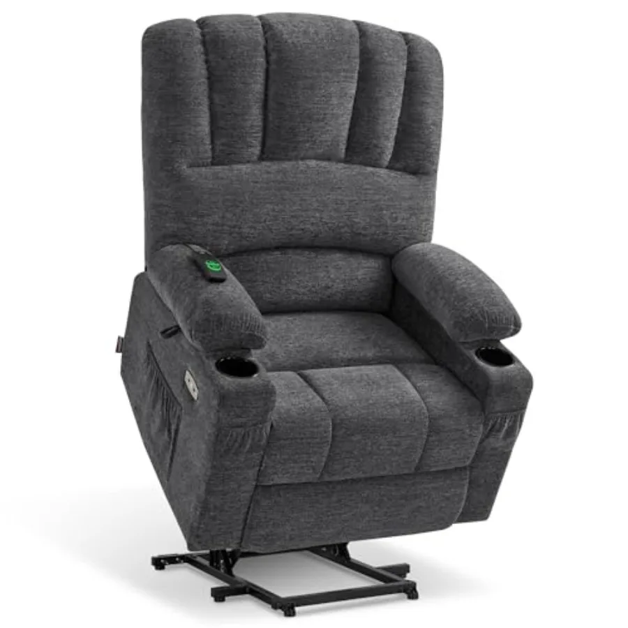 

Power Lift Recliner Chair for Elderly, Lift Chair with Heat and Massage, 3 Positions, USB Charge Ports, Cup Holders, Fabric 709