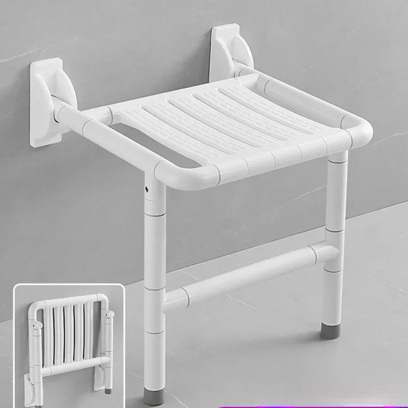 

Folding Chairs Bath Stool Anti-skid Shower Stool Safety Comfort Bath Chair Stainless Steel Inner Tube 300KG Bearing