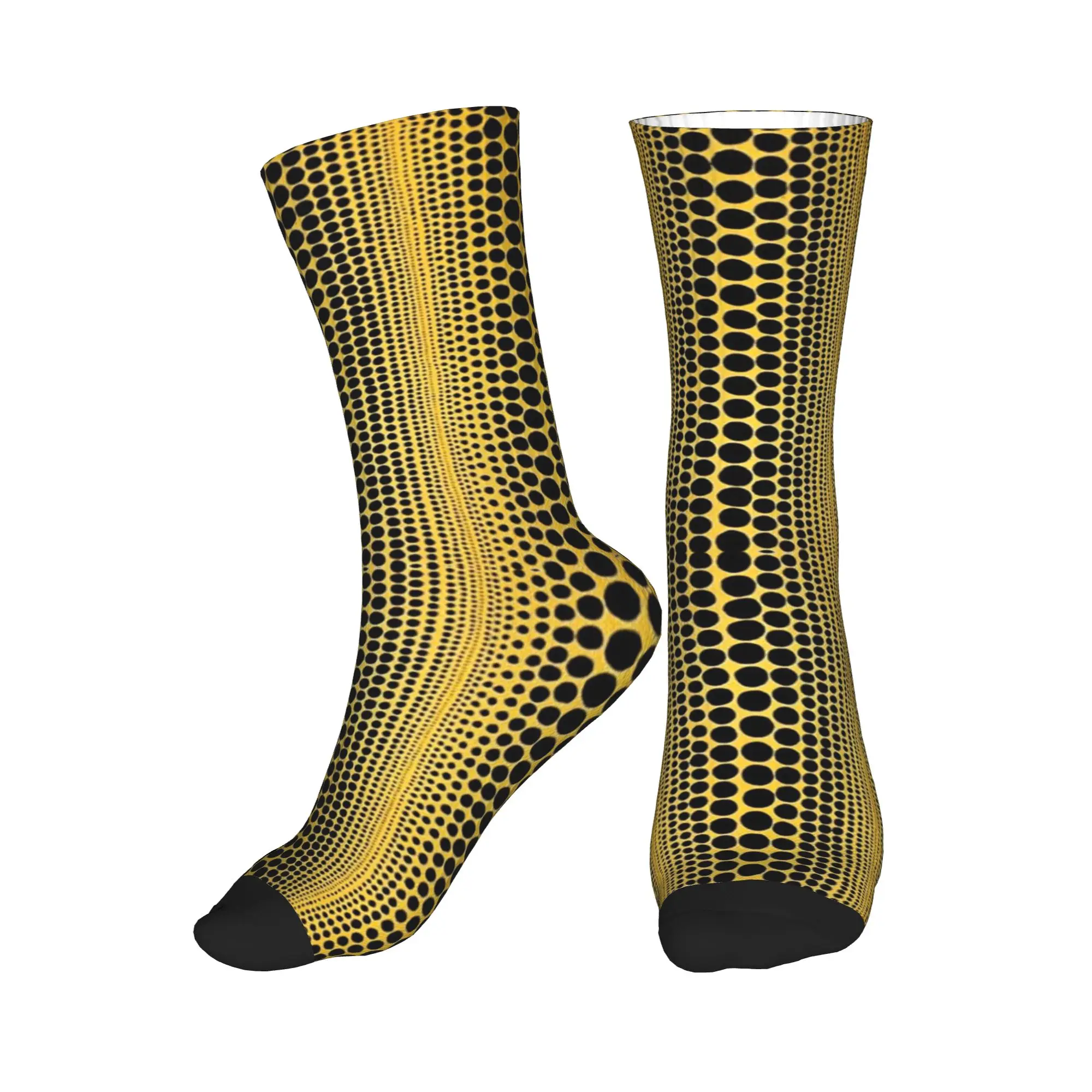 

All Seasons Yayoi Kusama Pumpkin Abstract Art Sport Middle Tube Socks Sweat Absorbing Crew Socks Stockings for Men Women