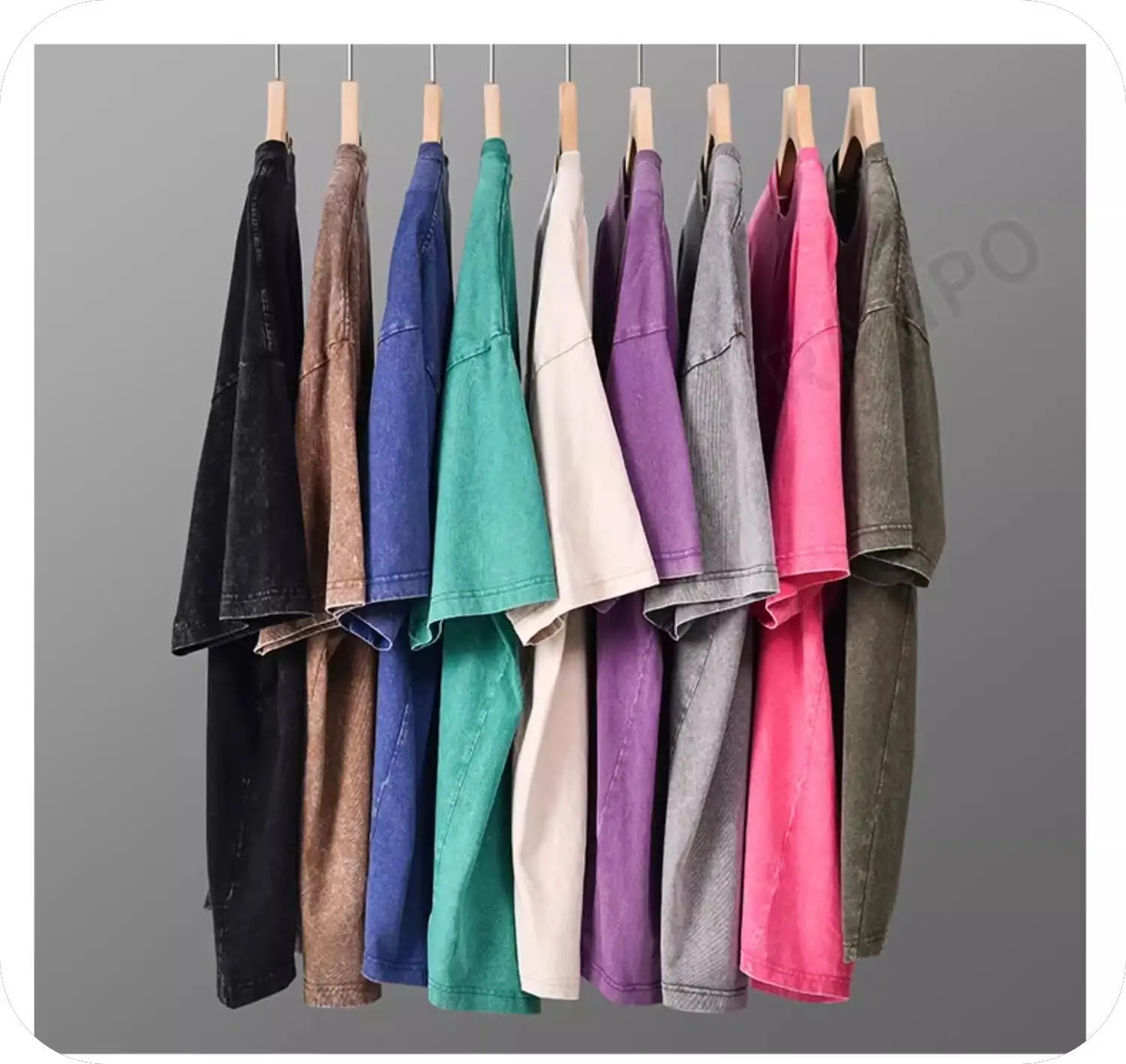 النمط الأمريكي الرجعية الوزن الثقيل بلون قصيرة الأكمام تي شيرت الرجال النساء الصيف الشارع العصرية غسلها الملابس القديمة المتضخم