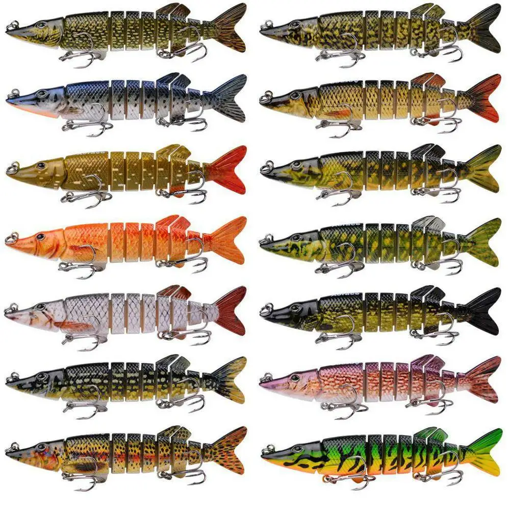 1pc 12cm 20g Pike bait Multi Jointed Fishing Lures Swimbait Hard Bait Fishing Tackle Wobbler Lure Crankbait Pesca Swim Bait