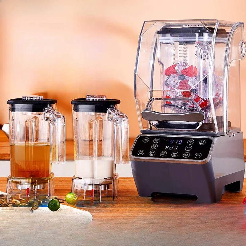220V/110V High Speed Low Noise Blender Muti-function Juicer Food Processor Smoothie Blender Sound Insulation With Cover