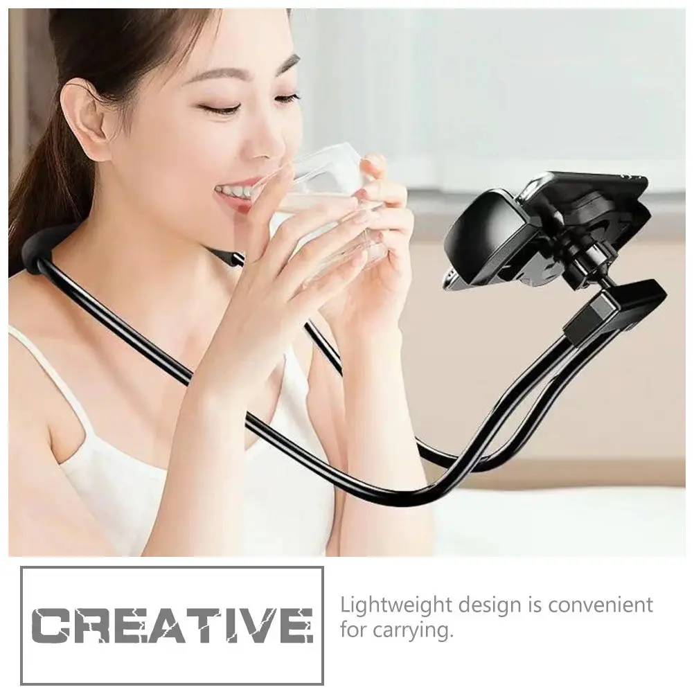 Soporte universal ajustable y flexible para colgar el teléfono en el cuello, resistente a golpes, antideslizante y cómodo, ideal para teléfonos móviles y tabletas.