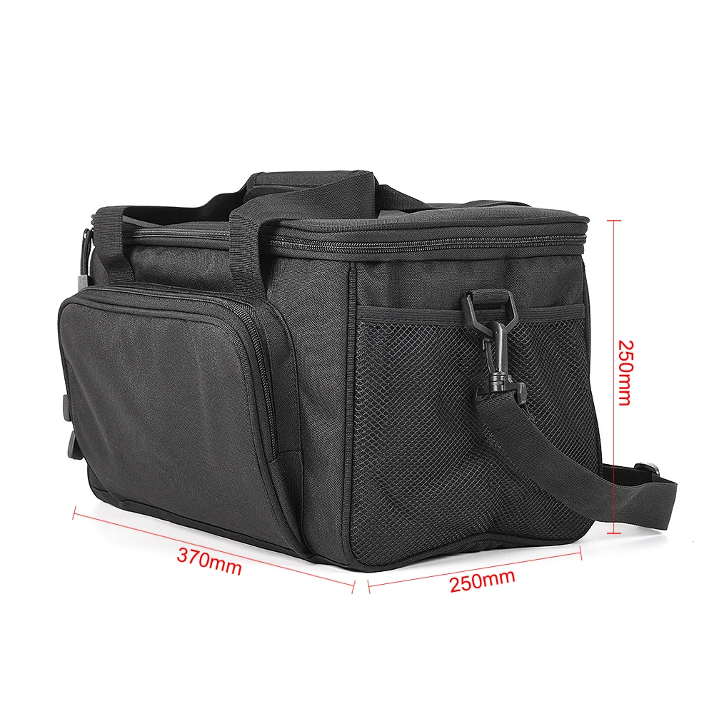 Black Outdoor Fishing Bag Multifunctional Waterproof Oxford Shoulder Messenger Fishing Tackle Reel Lure Camera Storage Bag
