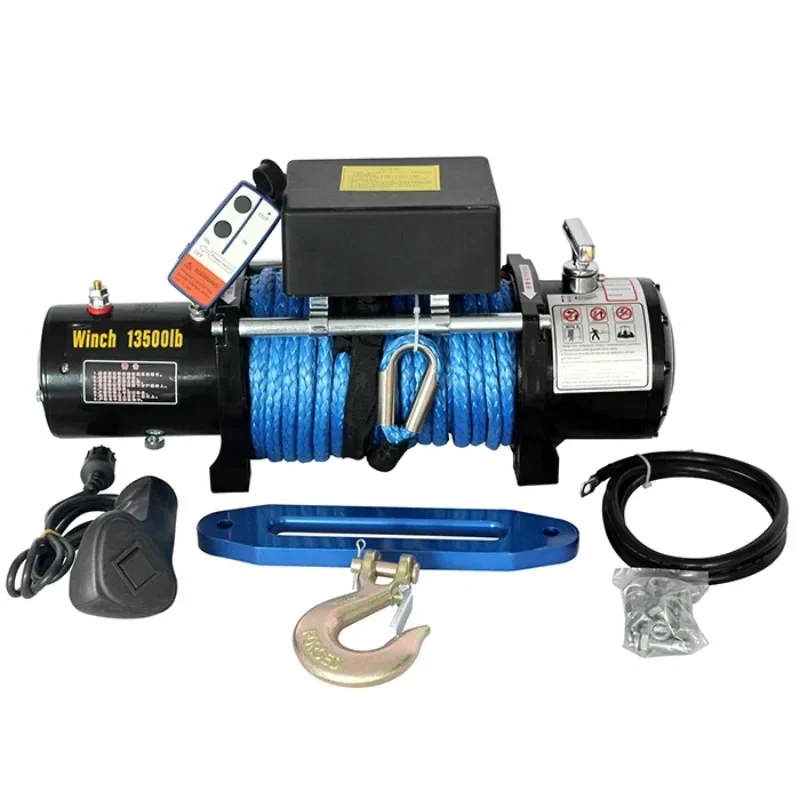 2000 lbs 12000 vehicle-mounted electric traction crane 12v 24v cat winch