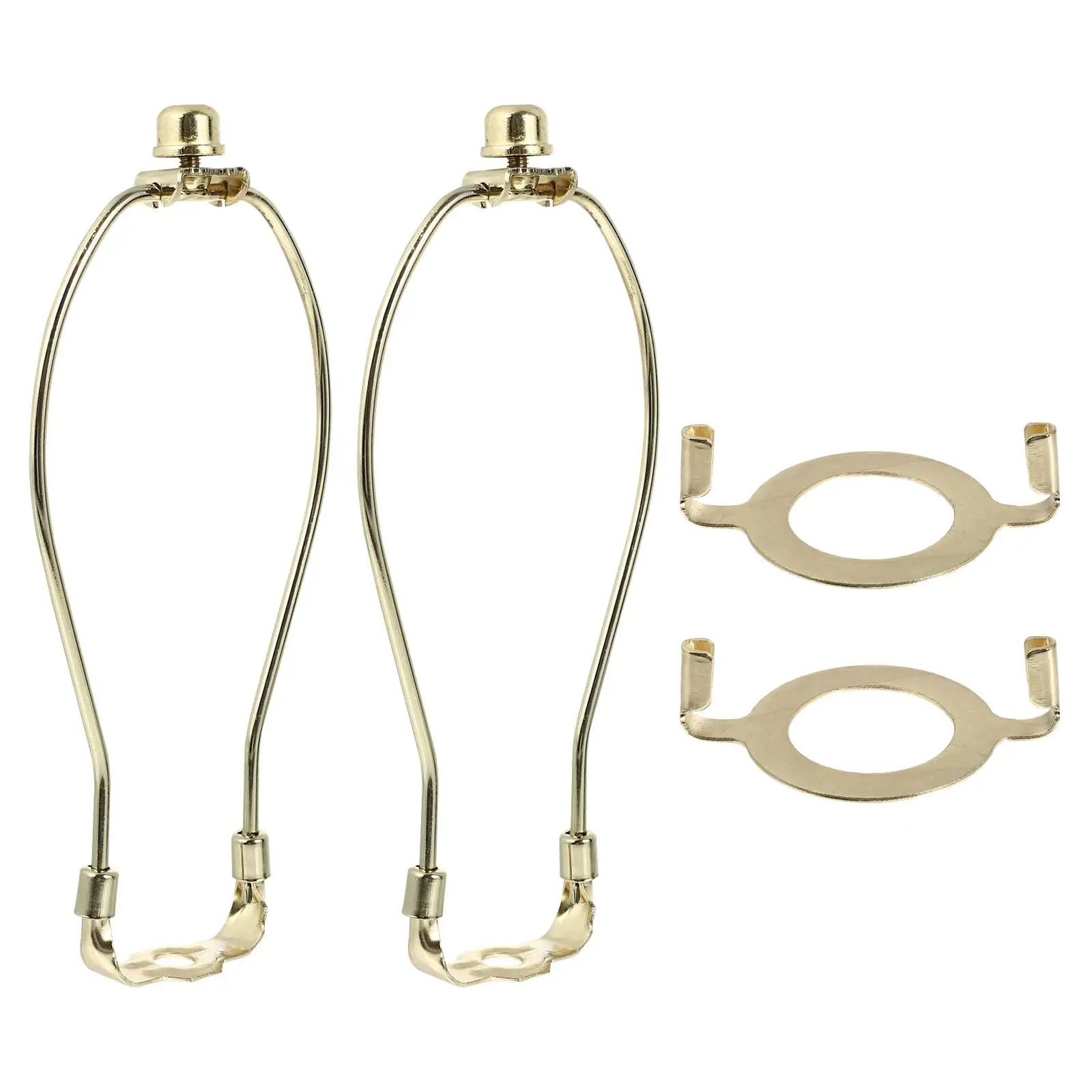

2Pcs Gold Horn Bracket Lamp Parts 8Inch RustProof Lampshade Frame Harp Adapter Living Room Bedroom Kitchen Decor