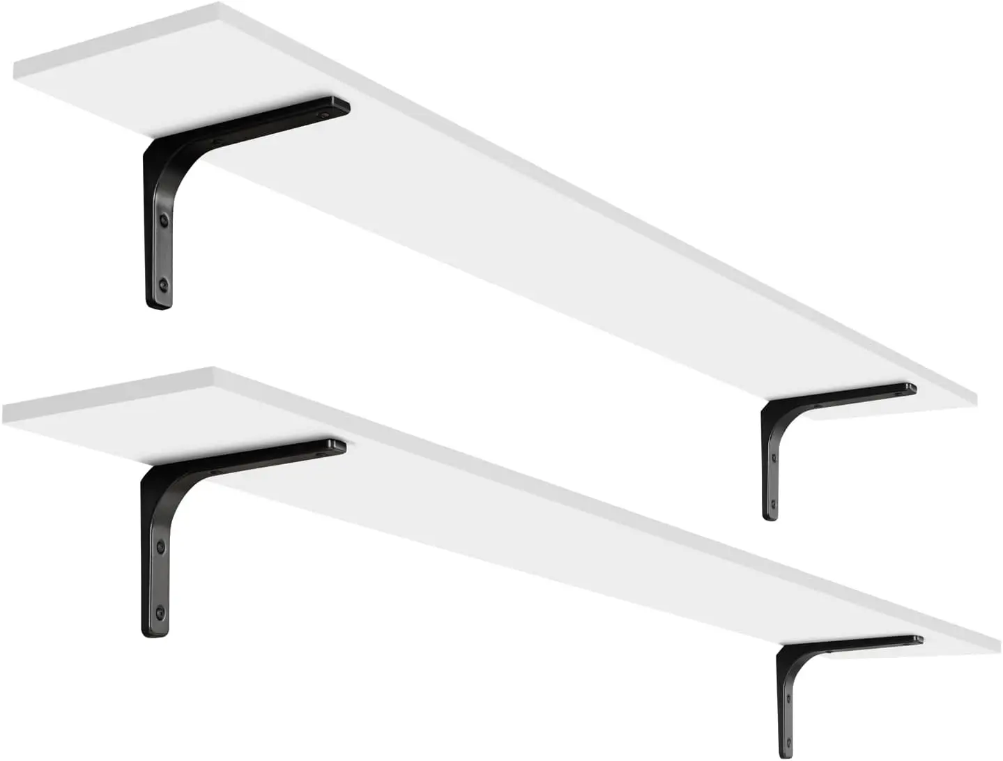 

Long Wall Shelves, 55.1Inch Wall Mounted Shelves Set of 2, Extra Large Floating Storage Ledges with Sturdy Metal Bracke