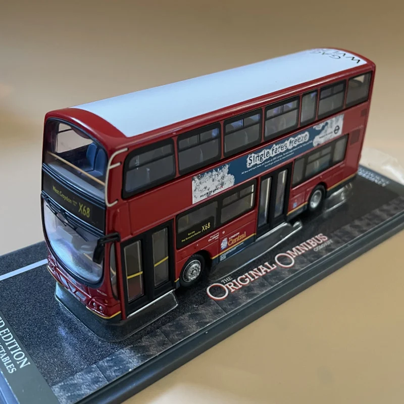 1:76 Scale Diecast Alloy London Double Decker Bus Toy Cars Model Classic Nostalgia Adult Collection Souvenir Gift Static Display