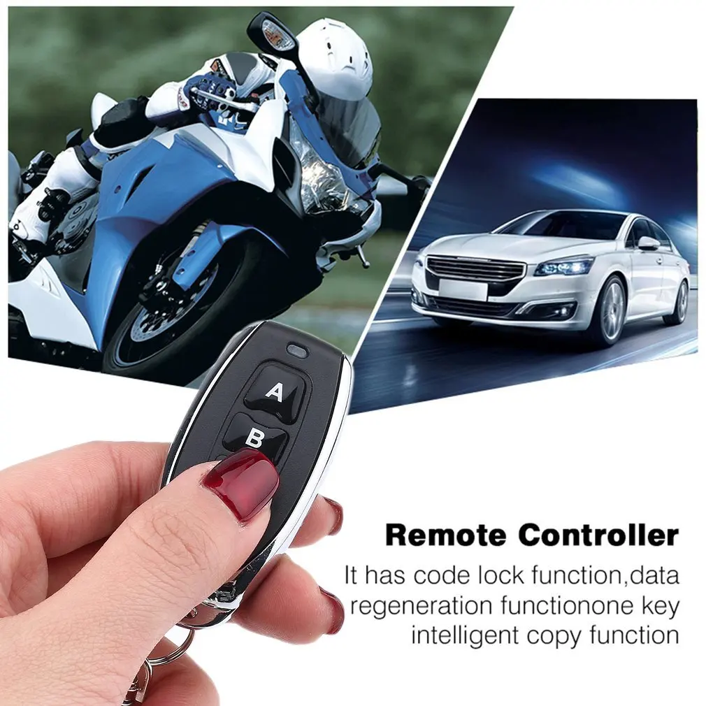 RF Transmitter Remote Controls with Wireless Remote Control Switch DC 6V 433MHz Relay Receiver Module Copy Auto Car Alarm System