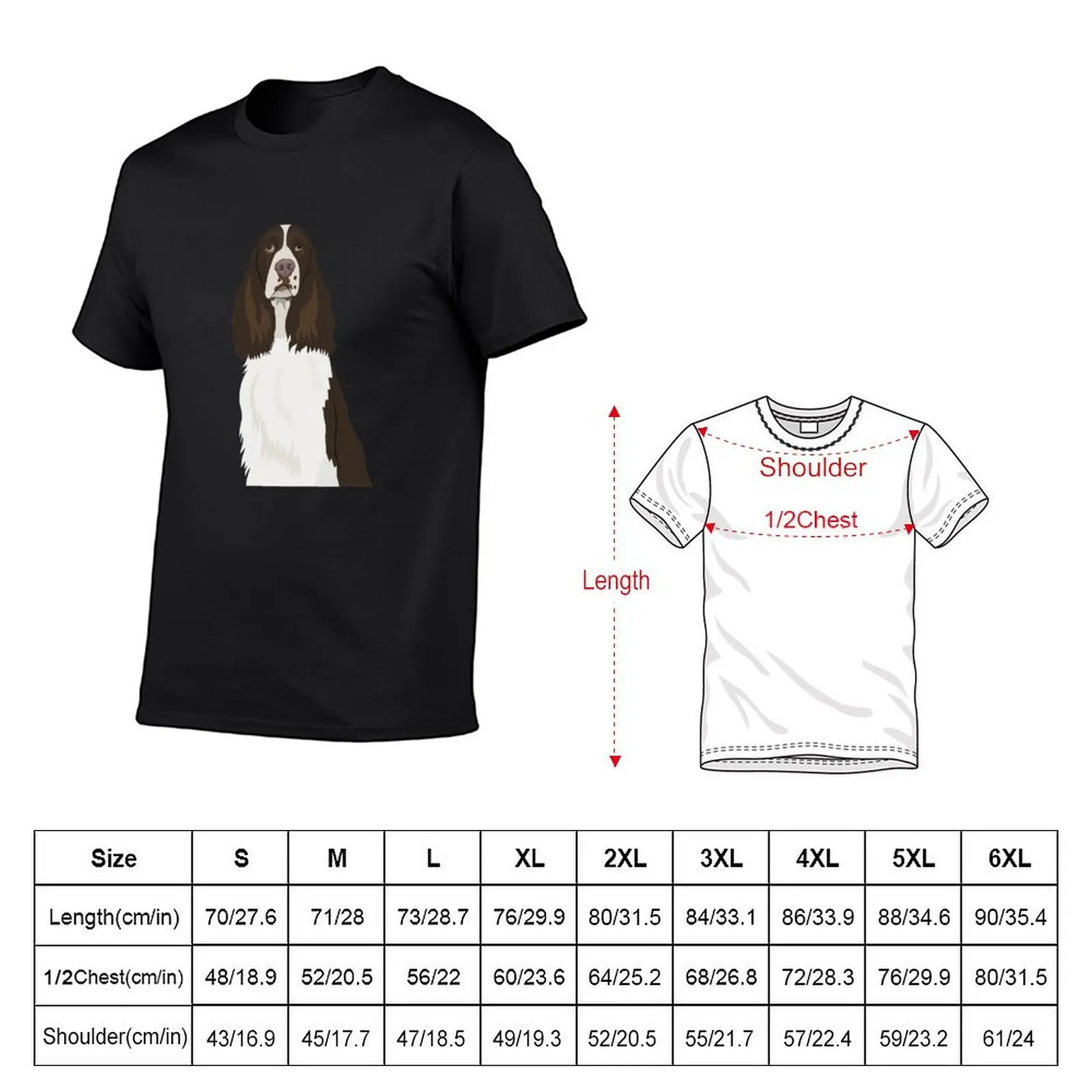 English Springer Spaniel - sitting T-Shirt funny costumes croswit shirt man plus size men clothing