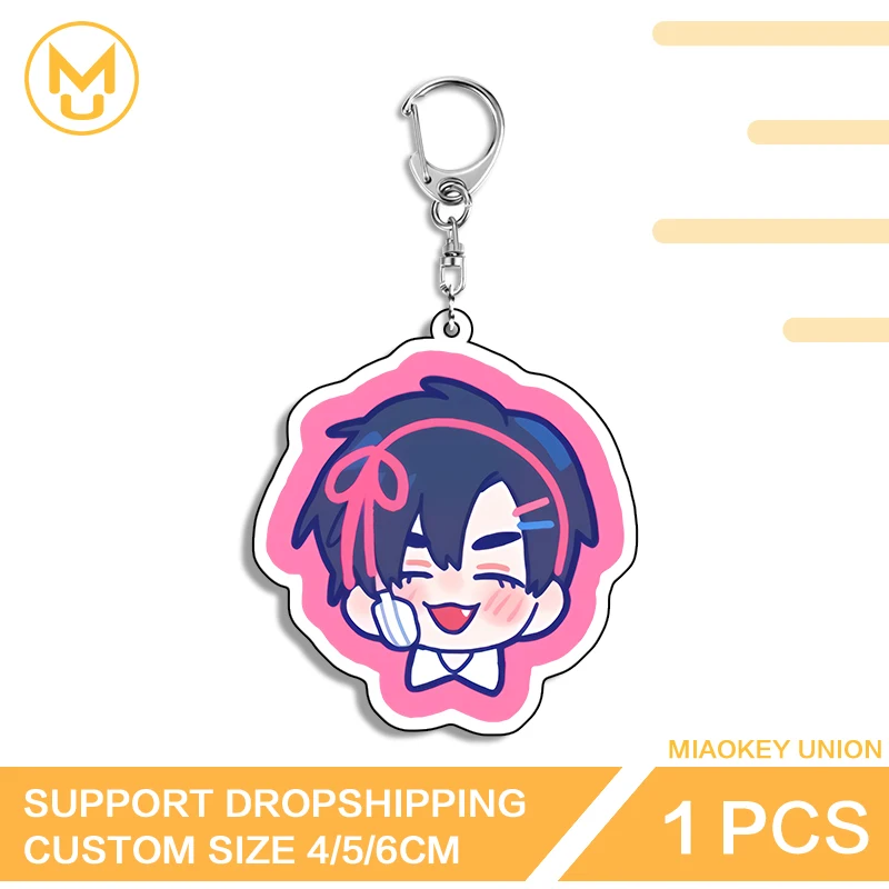 Cute Anime Figure Alien Stage Artistic Unique Ingenious Double Sided Acrylic Key Chains Adorable Q Edition Edgy Trendy Jewelry