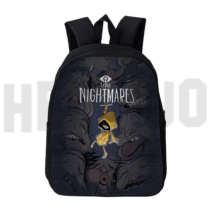 3D Print Little Nightmares 2 Backpack Children School Bags Teenages Daily Knapsack Kids Cartoon Mini Rucksack Women Travel Bags