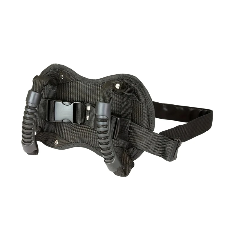 Motorcycle Rear Passenger Support Grip, Mounted Two Handle Accessory With Woven Fabric Outer Layer for Commuting and Travel