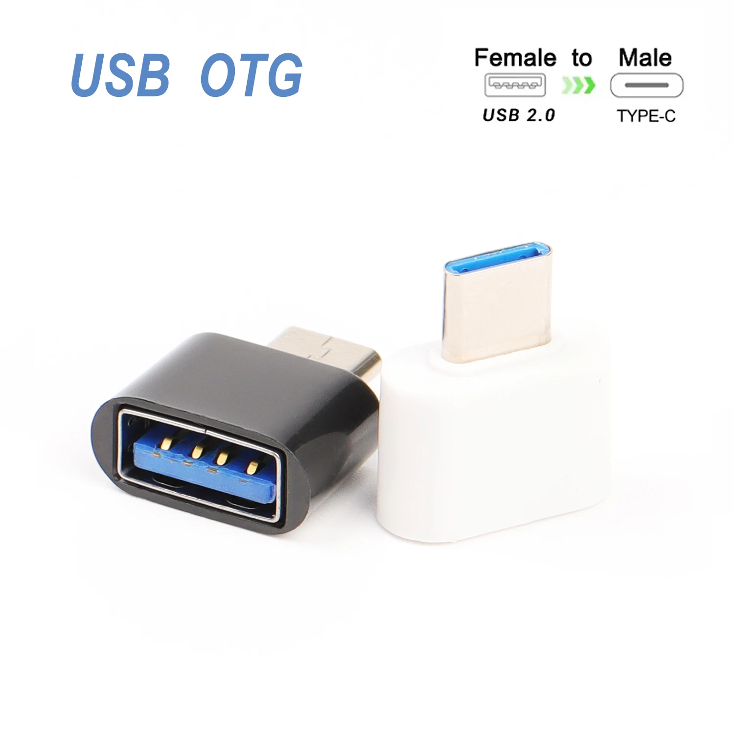 1/5pcs Universal Type-C To USB 2.0 OTG Adapter Connector For Xiaomi Huawei Samsung Macbook Laptops Mouse Keyboard USB Disk Flash