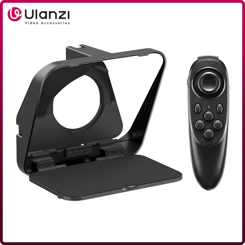 Ulanzi RT02 Teleprompter Portable Mini Teleprompter Prompter for Tablets DSLR Camera Phone Live Streaming Video Vlog Recording