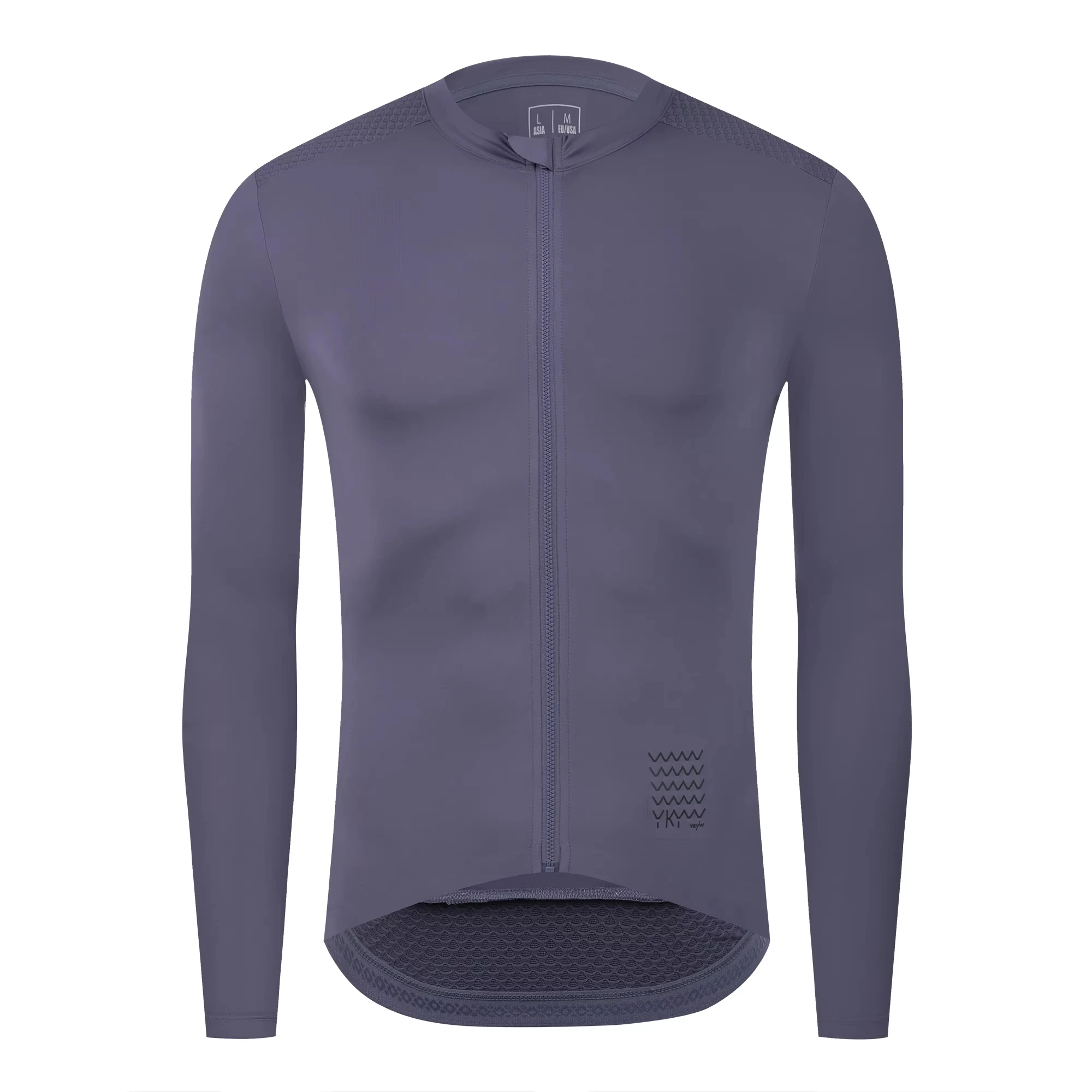 YKYWBIKE Long Sleeve Thin Cycling Jersey Men Classic Solid Color Pro Road Bike Race Tops Breathable Bicycle Shirt Male Jersey image 3