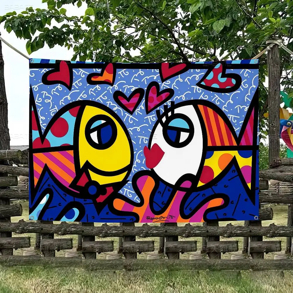 Britto Art Cartoon Flagge Wandbehang Banner Dekoration Haushalt Home Decor