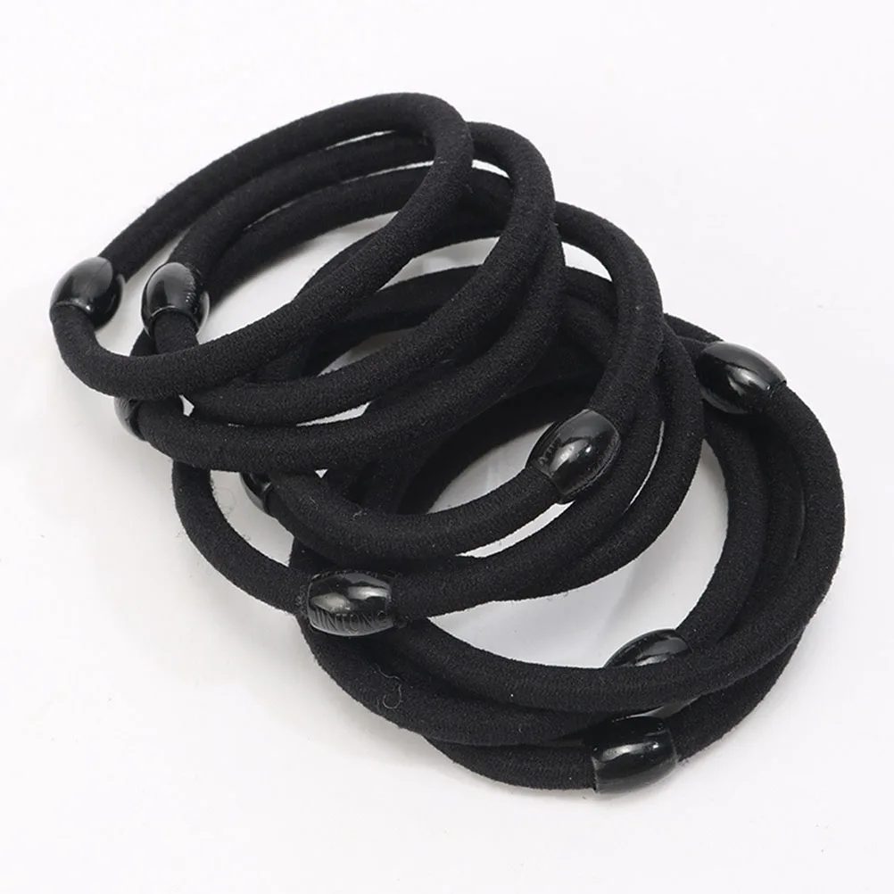 

8Pcs Ponytail Holders Hair Ties Elastic Bands for Women Trendy Hair Accessories Gift for Friend Colleague Black