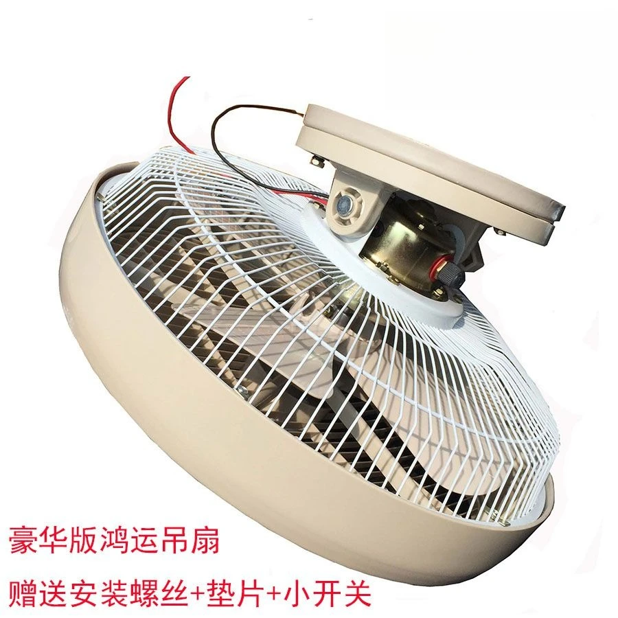 12/24V 10/12 Inch 4-Blade High Power Ceiling Fan for Truck & Bus Vehicle Roof Mount Cooling Fan