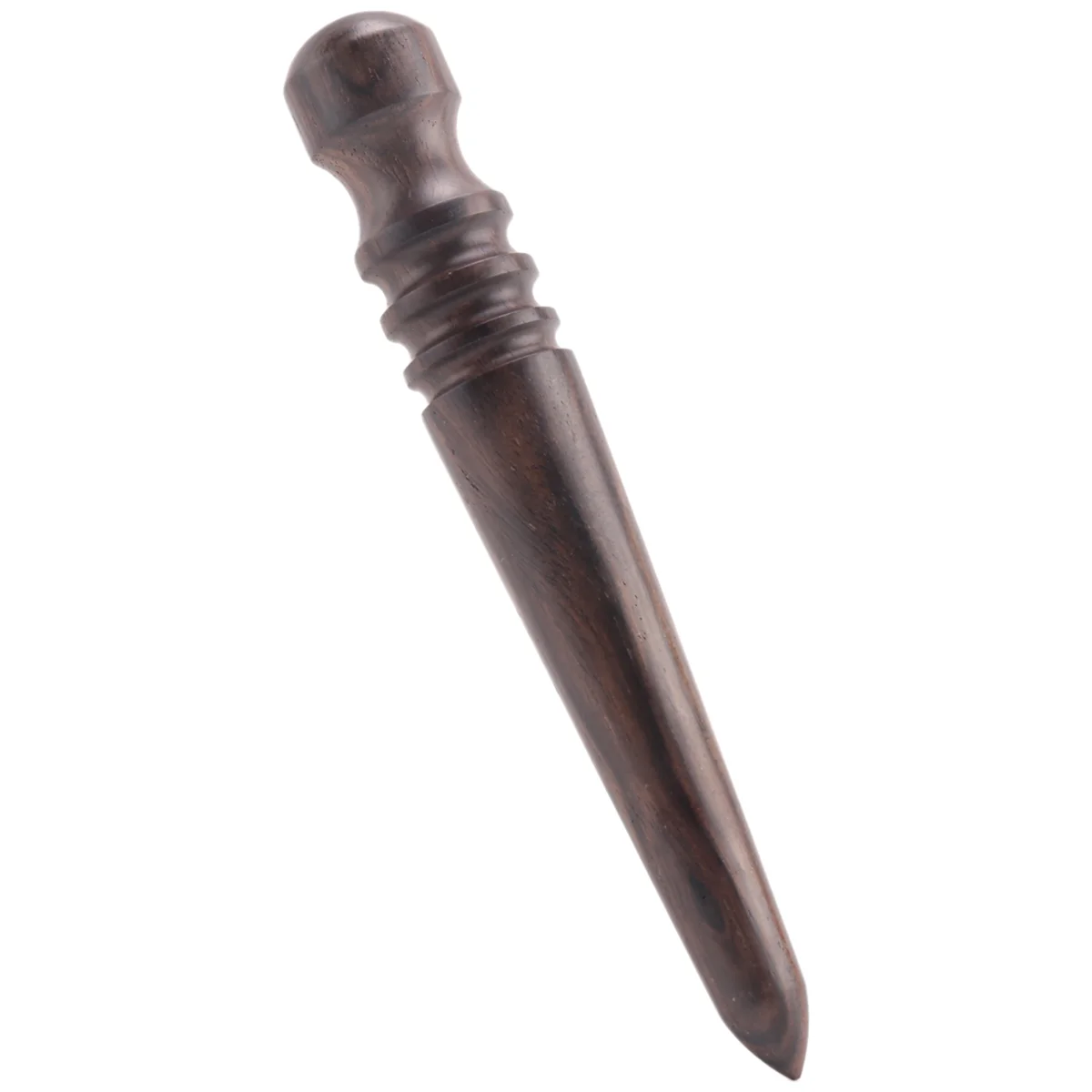 Wooden Leather Burnisher Tool - Tapered Edge Slicker Features 4 Grooves for Burnishing of Various Leather Thicknesses