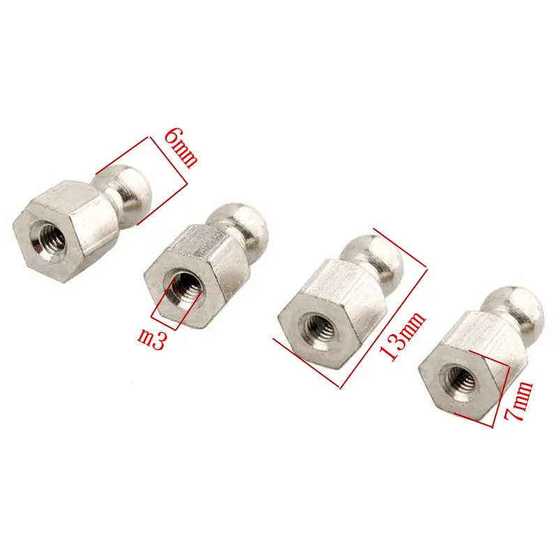 

1 комплект металлической шаровой головки для радиоуправляемого автомобиля HSP 1:10, оригинальные заводские аксессуары 06023 94107 94106 94166 и другие универсалы