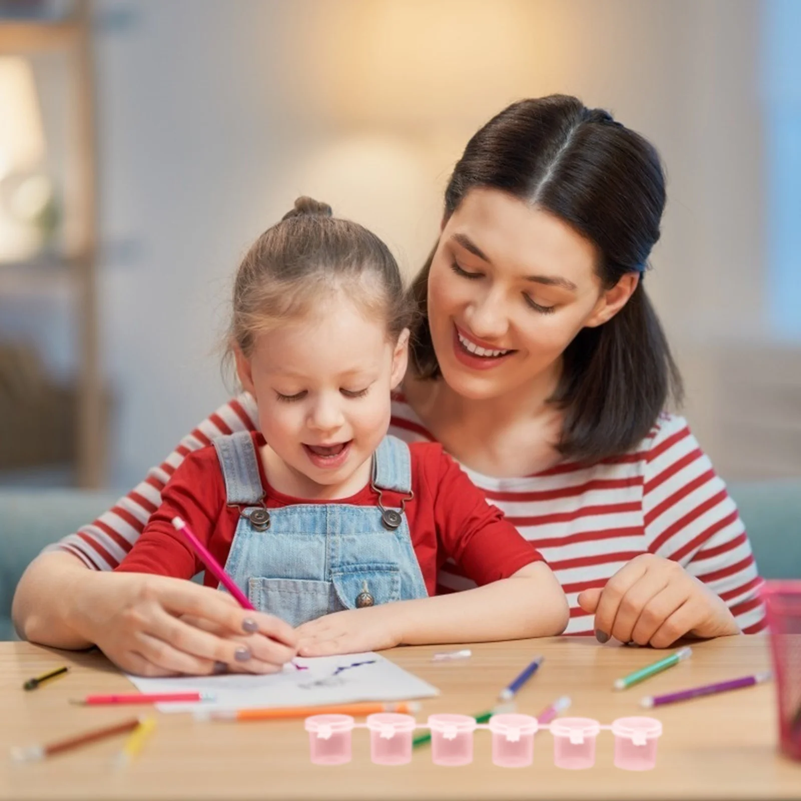 

5Sets Clear Pigment Storage Containers with Lids Leakproof Small Plastic Paint Pots for Watercolor Pigment Lip Gloss Glitter