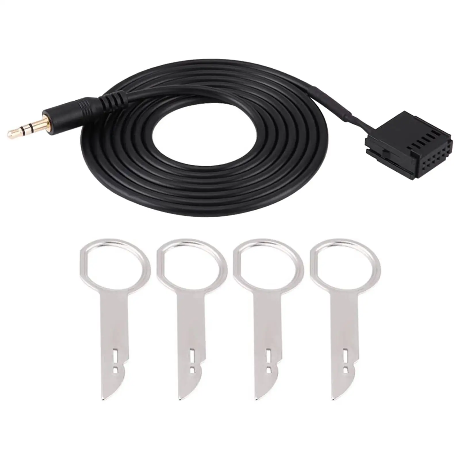 

Car Radio Auxiliary AUX Audio Cable Adapter 6000CD with 4 Removal Tools for Ford Fiesta Mondeo C Max Fusion Focus S Max