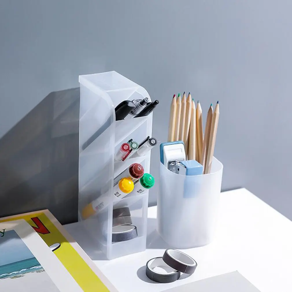 Домашний карандаш, офисное и школьное хранение, цилиндрическая форма, держатель для ручки с несколькими отделениями