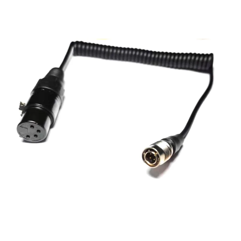 XLR Female to Hirose 4-pin Power Spring Cable for Sound Devices SD 688 633 644 Recorder Zoom F8