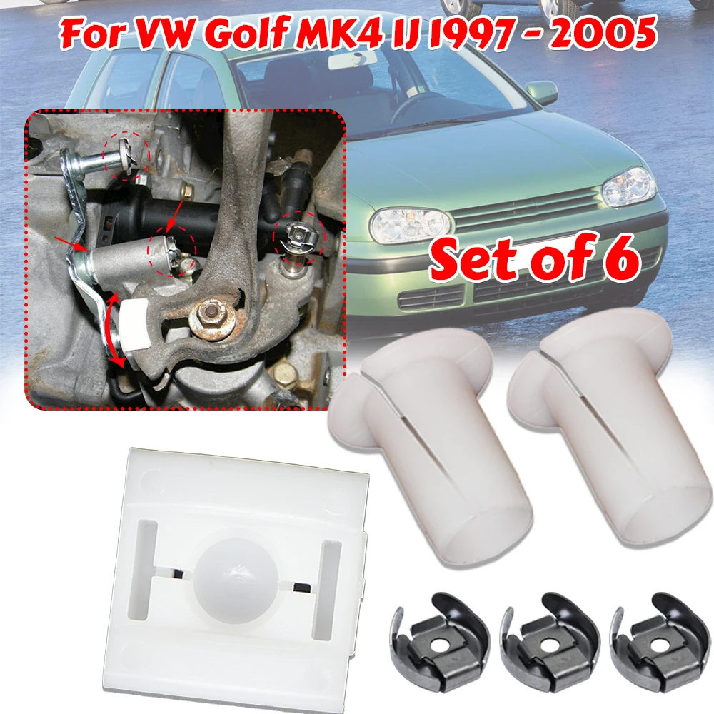 

Gear Selector Wiring Lock Washer Shift Relay Lever Slide Bush Kit Shifter Linkage Sliding Shoe Bearing Socket For VW Golf MK4 1J