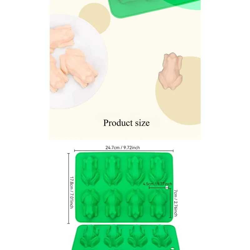 

8 шт., силиконовая форма для торта в виде лягушки, мусс, рождественская серия, подарок, инструменты для выпечки «сделай сам», аксессуары для выпечки, инструменты для украшения торта, формы