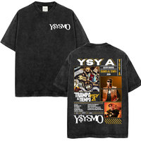Rapper Ysy A Trampa Al Tiemopo Album Tour 2025 T Shirts Men Women Fashion Vintage Washed T-shirt Casual Cotton Oversized T Shirt