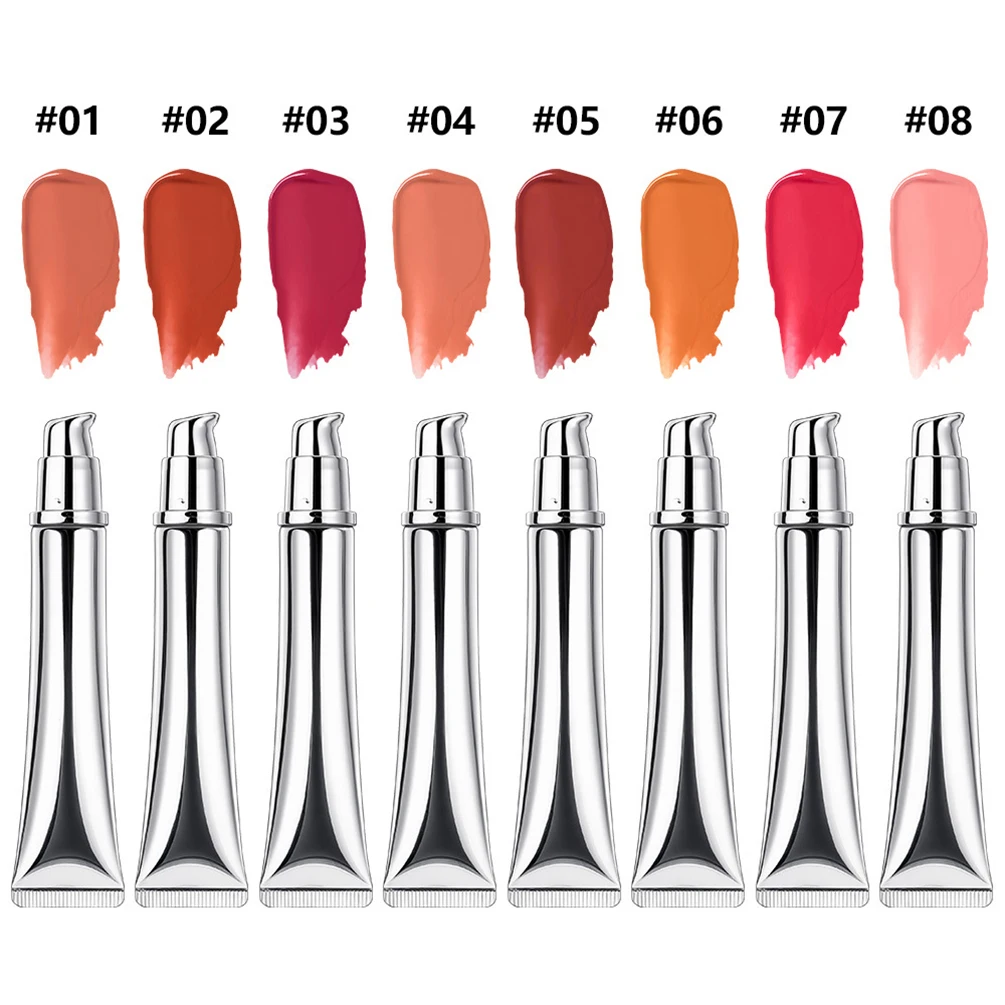 21.5g Silver Tube Liquid Blush Custom Logo 8-color Natural Vegan Private Label Waterproof Long-lasting 3in1 Makeup Wholesale
