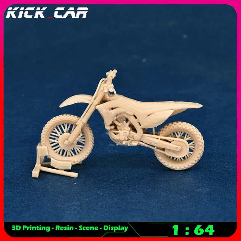 Kickcar-modelo de motocicleta 1/64 sin soporte Jiffy, Escena de garaje de resina para coche, juguete de decoración Diorama