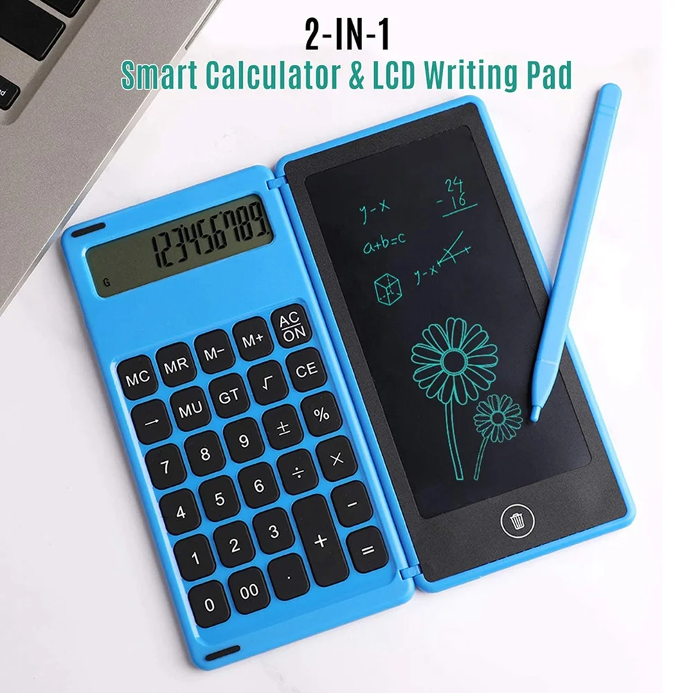 Calculator Notepad 6 Inch LCD Writing Tablet Digital Drawing Pad With Stylus Pen Erase Button Lock Function