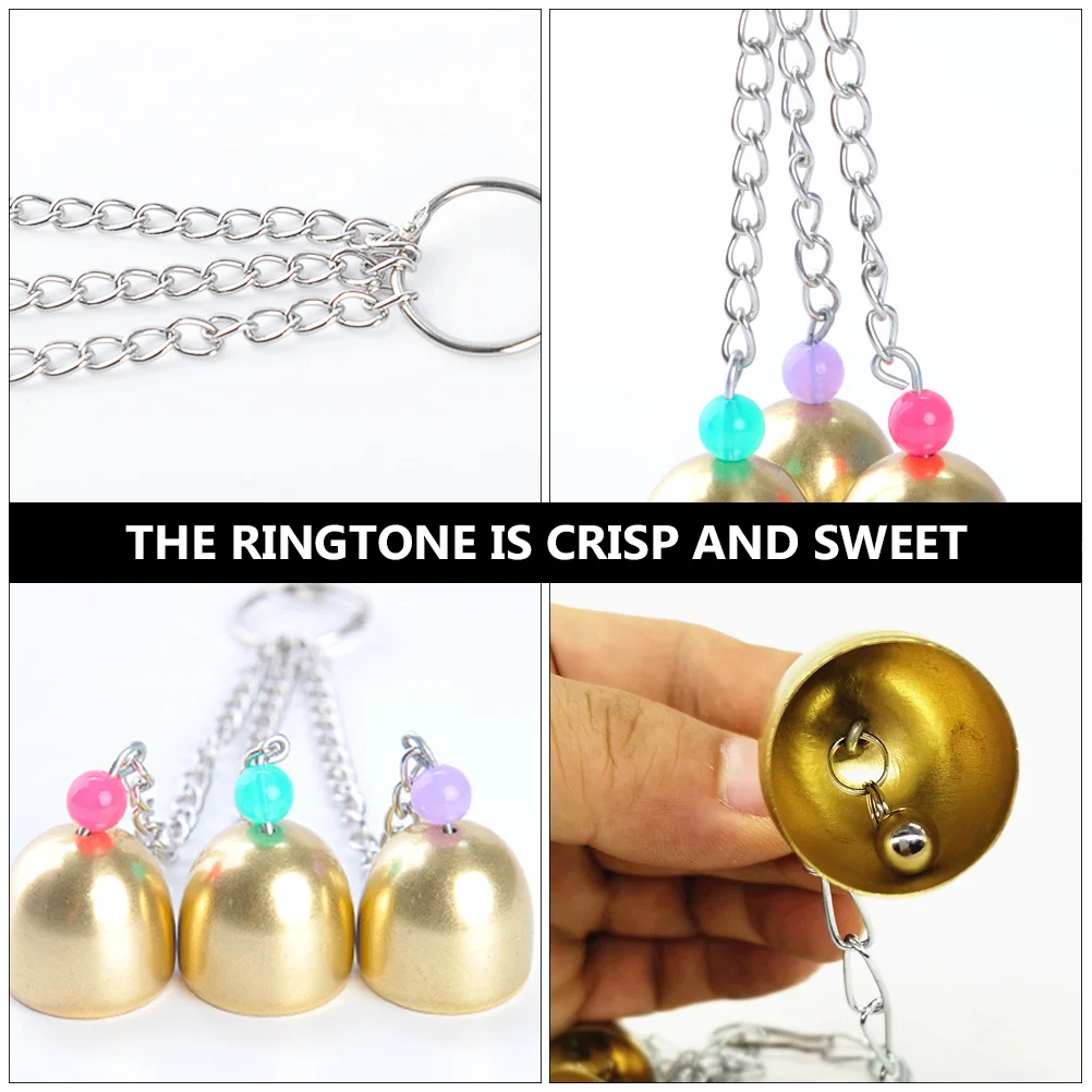 

2pcs Parrot Hanging For Cage Colorful Pet Bird Durable Fun Play Decor Parrot Bell Cage Pet Bird Hanging Bell Toy