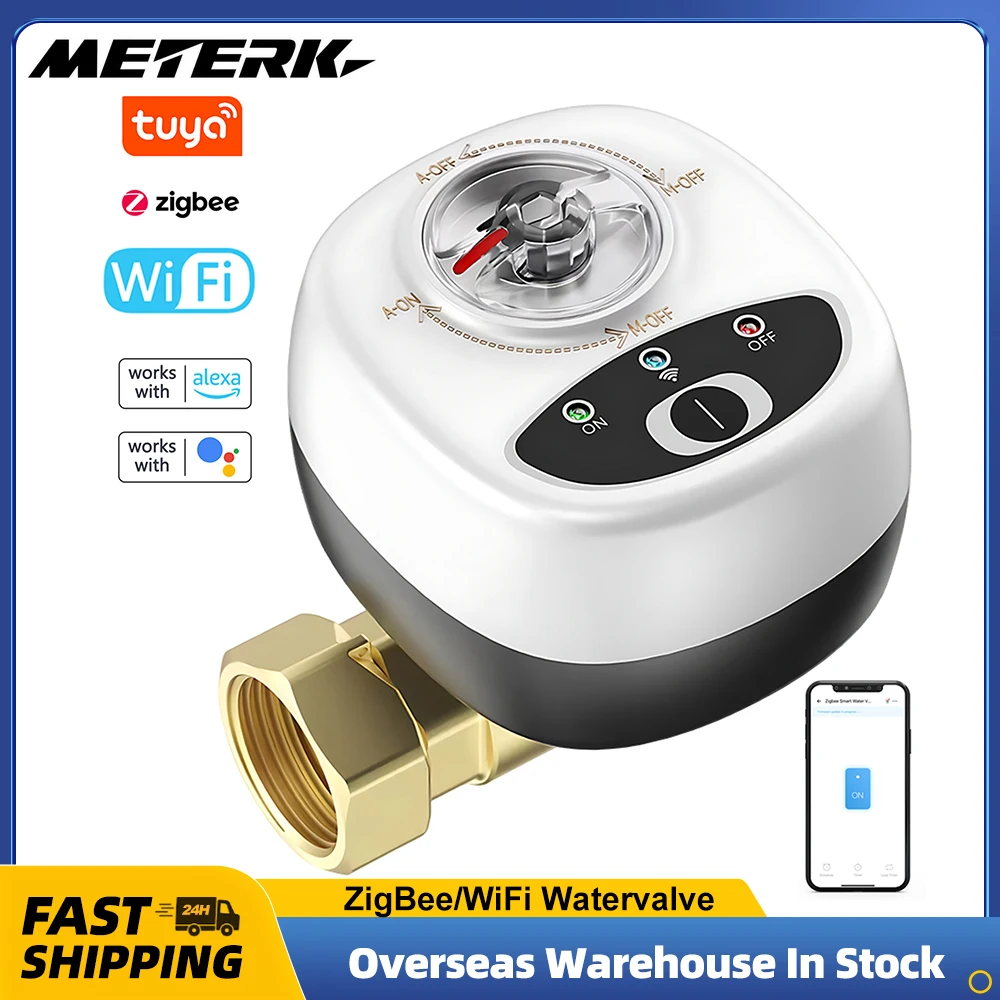 

EWeLink ZigBee/WiFi Watervalve Automatic Switch Intelligent Ballvalve Wireless Remote APP Control Compatible with Alexa Google