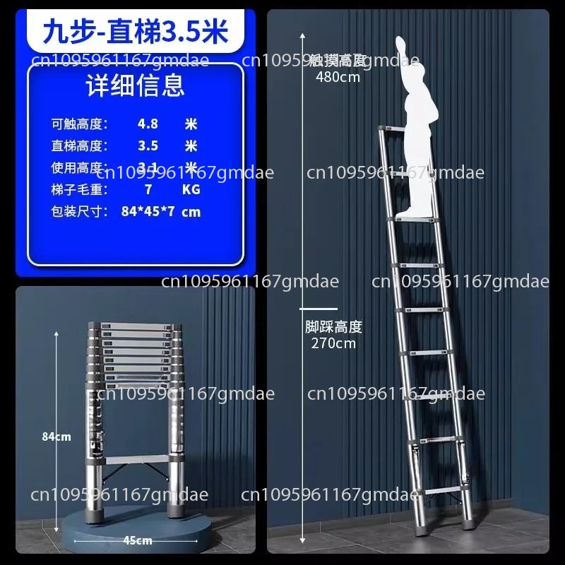 Multifunktionale Teleskopleiter, vertikale Leiter, Zickzackleiter