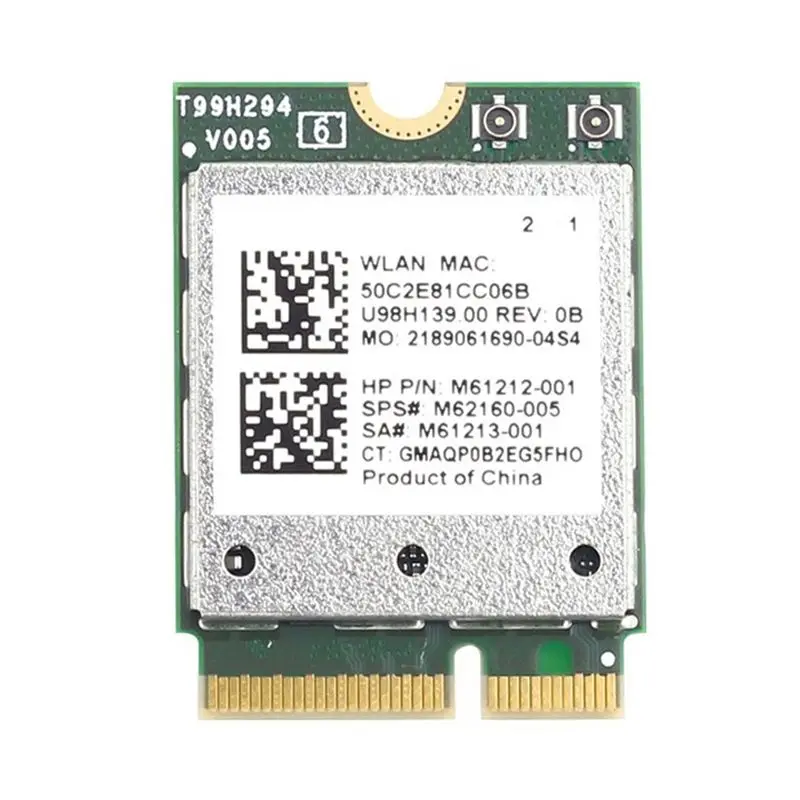 

ABSL-QCNFA765 Беспроводная сетевая карта WIFI 6E 2,4G/5G/6G 5374 Мбит/с Bluetooth 5,3 Wi-Fi карта M.2 NGFF модуль для Win10 Win11
