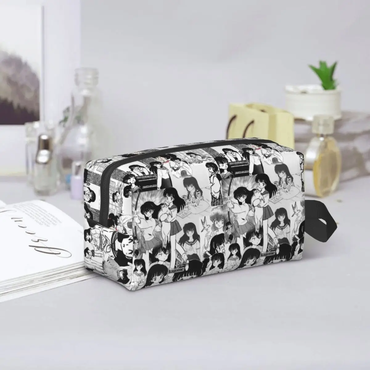 Inuyasha Higurashi Kagome Anime Pencil Case for Studen Pen Box Pencil Bag Stationery Supplies Women Organizer Pouch view 2