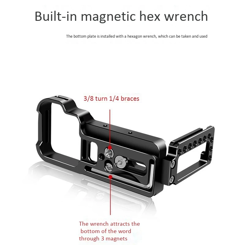 Dedicated L-Bracket Plate for Panasonic Gh4 Gh5 Gh5S Camera Cage L Plate Vertical Slr Quick Release Plate