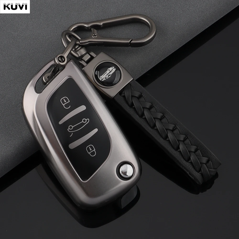 Funda de TPU color gris plomo para llave de coche Citroen C1 C2 C3 C4 C5 XSARA PICA y Peugeot 306 407 807 DS DS3 DS4 DS5 DS6